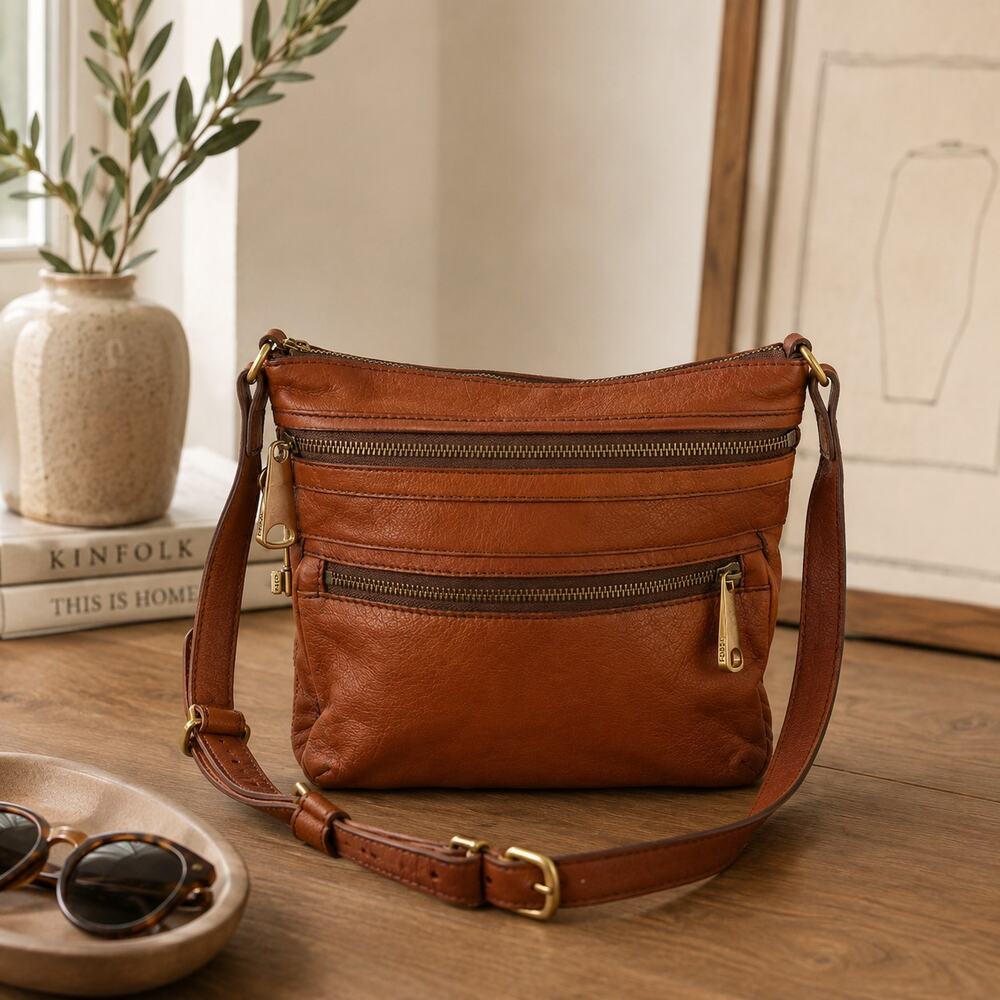 Fossil Explorer Crossbody Purse ZB5255 Key-Padlock-Possibly NEW Tag Included